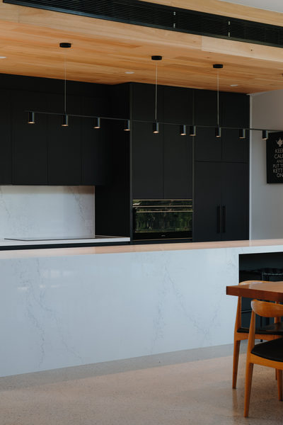 Interior and architectural detail at Sunbury House by WB Built