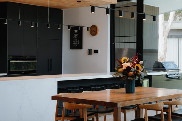 Interior and architectural detail at Sunbury House by WB Built