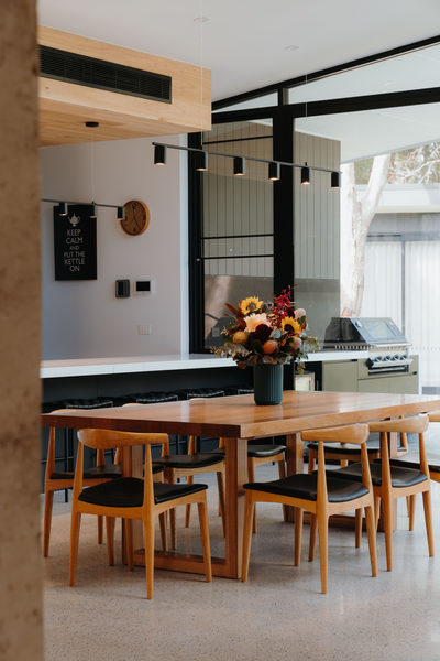 Interior and architectural detail at Sunbury House by WB Built