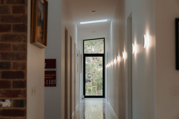 Interior and architectural detail at Sunbury House by WB Built