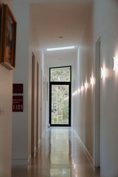 Interior and architectural detail at Sunbury House by WB Built